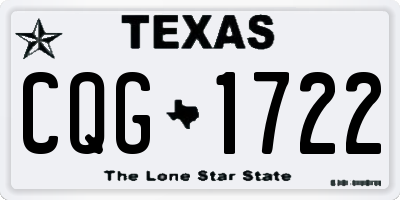 TX license plate CQG1722