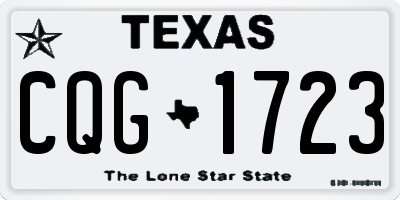 TX license plate CQG1723