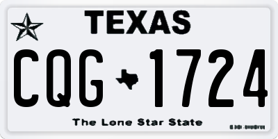 TX license plate CQG1724
