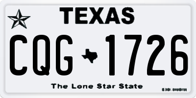TX license plate CQG1726