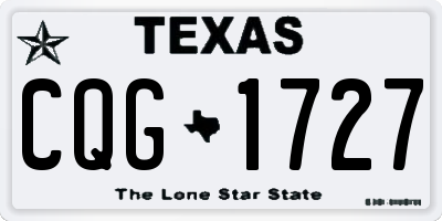 TX license plate CQG1727