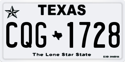 TX license plate CQG1728