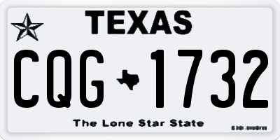 TX license plate CQG1732