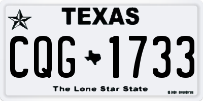 TX license plate CQG1733