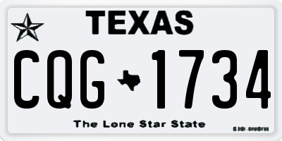 TX license plate CQG1734