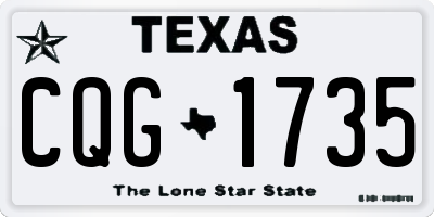 TX license plate CQG1735