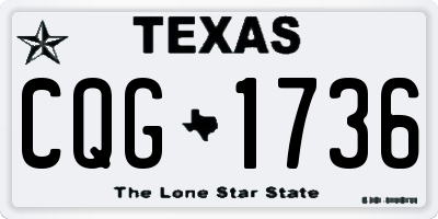 TX license plate CQG1736