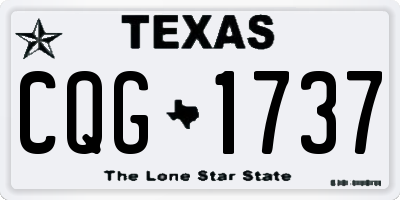 TX license plate CQG1737