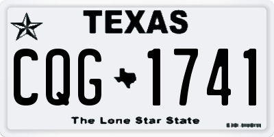 TX license plate CQG1741