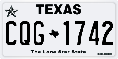 TX license plate CQG1742