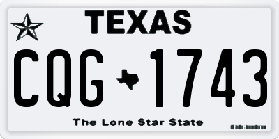 TX license plate CQG1743