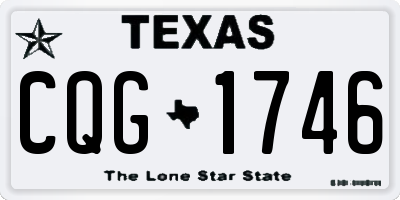 TX license plate CQG1746