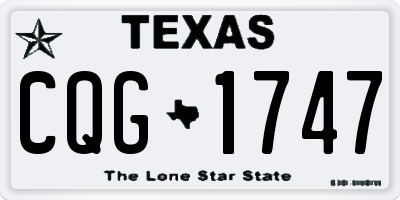 TX license plate CQG1747