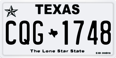 TX license plate CQG1748