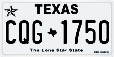 TX license plate CQG1750