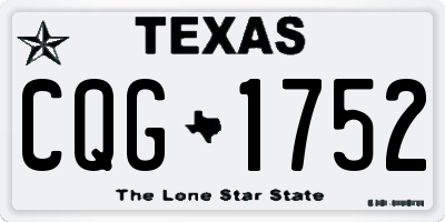 TX license plate CQG1752