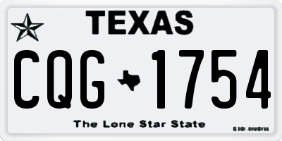 TX license plate CQG1754