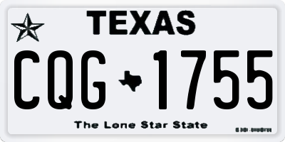 TX license plate CQG1755