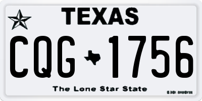 TX license plate CQG1756