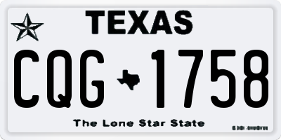 TX license plate CQG1758