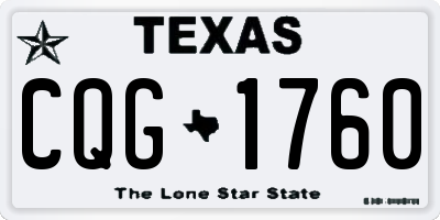 TX license plate CQG1760