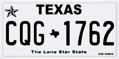 TX license plate CQG1762