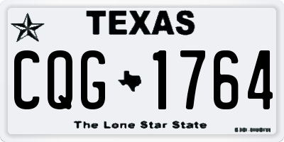 TX license plate CQG1764