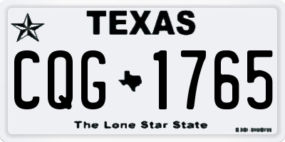 TX license plate CQG1765