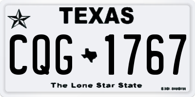 TX license plate CQG1767