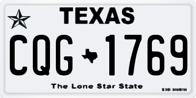 TX license plate CQG1769