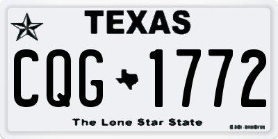 TX license plate CQG1772
