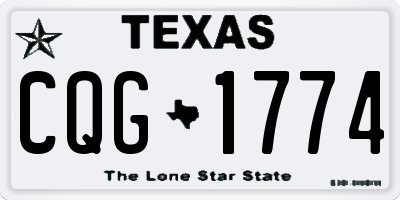 TX license plate CQG1774