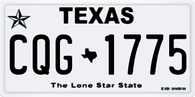TX license plate CQG1775