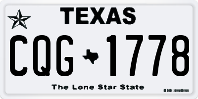 TX license plate CQG1778