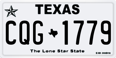 TX license plate CQG1779