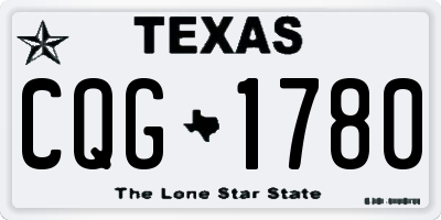 TX license plate CQG1780