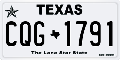 TX license plate CQG1791