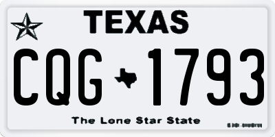 TX license plate CQG1793