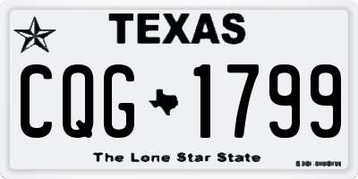 TX license plate CQG1799