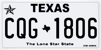 TX license plate CQG1806