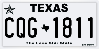 TX license plate CQG1811