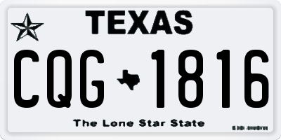 TX license plate CQG1816
