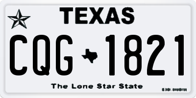 TX license plate CQG1821