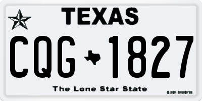 TX license plate CQG1827