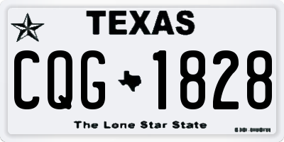 TX license plate CQG1828
