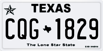 TX license plate CQG1829