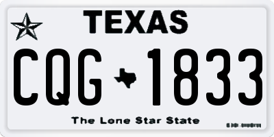 TX license plate CQG1833