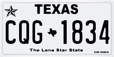 TX license plate CQG1834