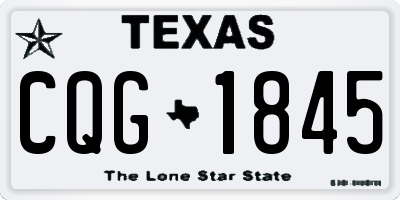 TX license plate CQG1845