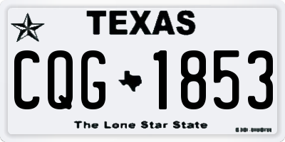 TX license plate CQG1853